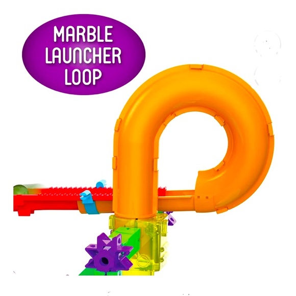 Catapult action packed marble maze w/ a marble launcher, 106 pieces, EUC - Picture 6 of 7